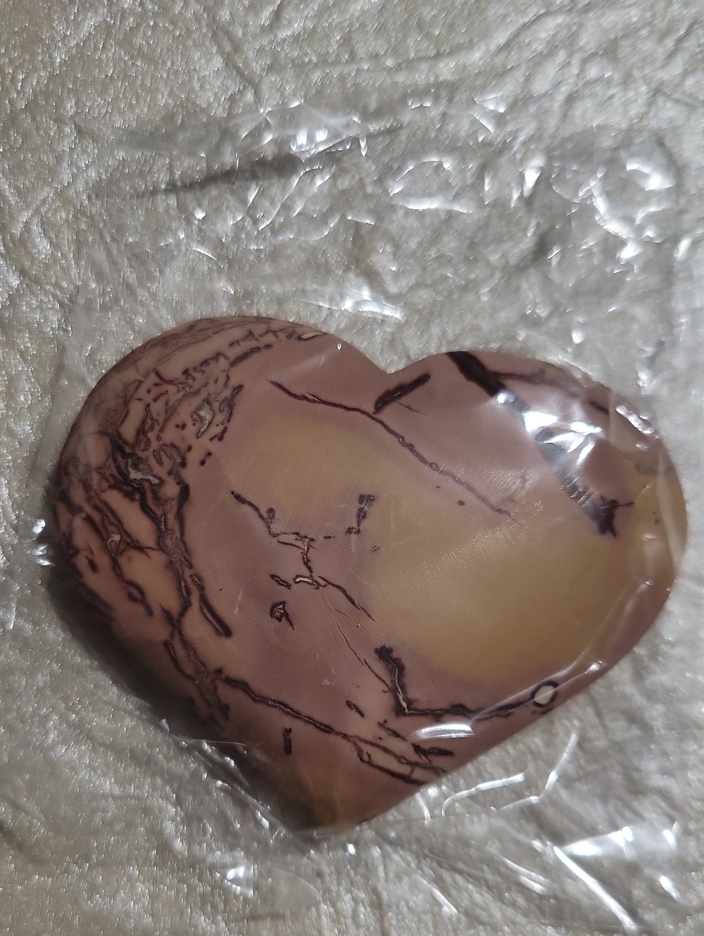 Heart-Shaped Stone - Mookaite Crystal